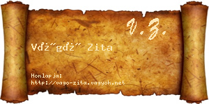 Vágó Zita névjegykártya