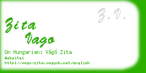 zita vago business card