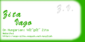 zita vago business card